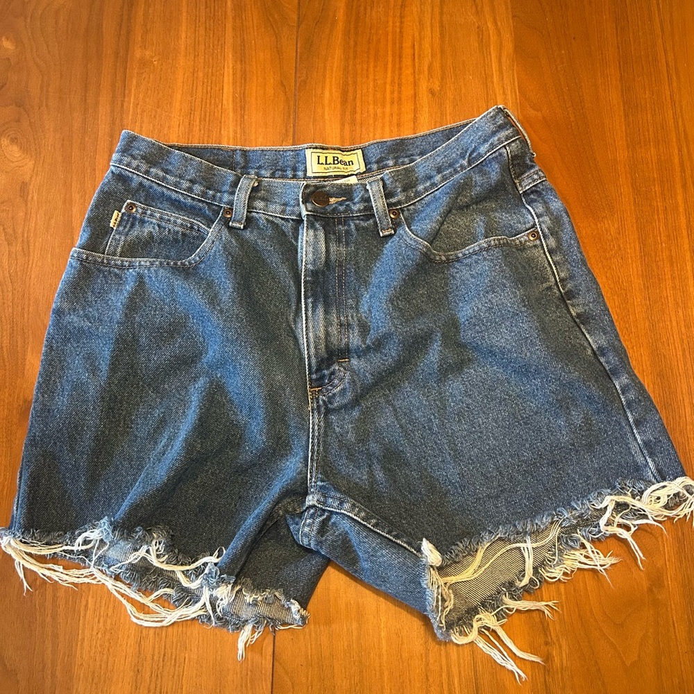 L.L. Bean Men’s Vintage Frayed Blue Jean Shorts